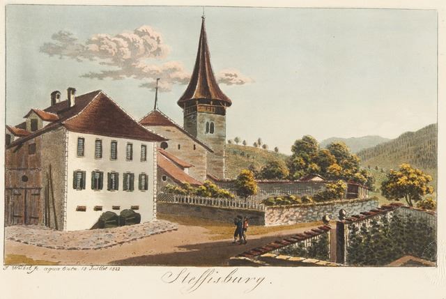 Steffisburg Church by Jacob Samuel Weibel 1771-1846