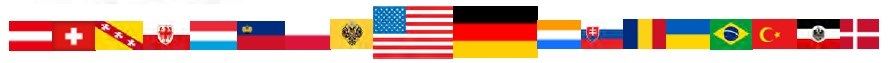 Flags representing German ancestral countries